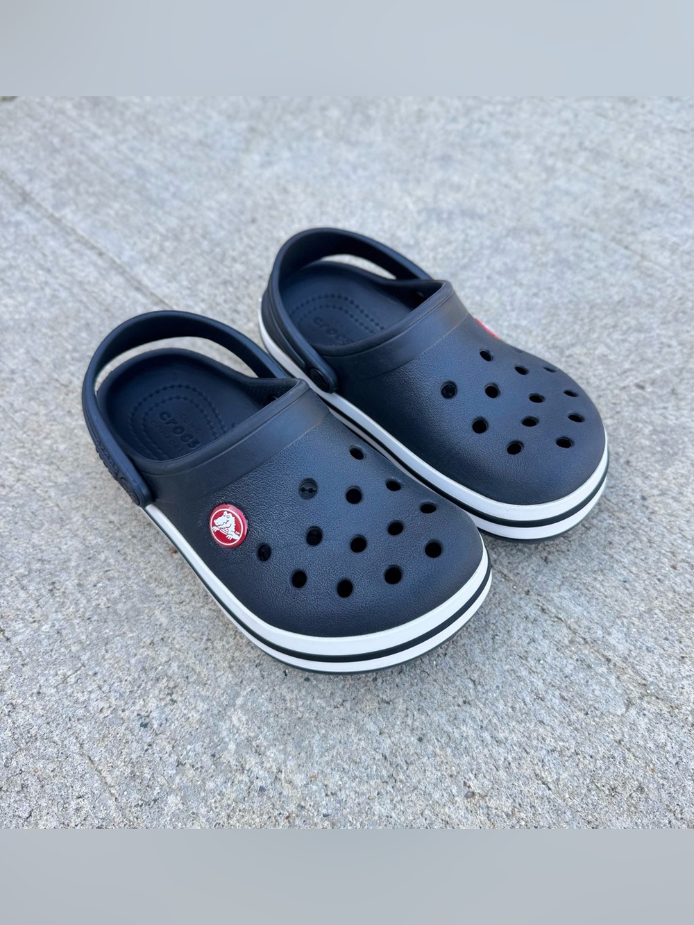 Crocs Crocband Kids C11 Black White Classic Clog Shoes Boys Girls